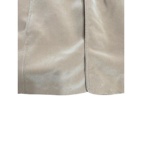 Kathrine Kelly 100% Silk LuxuryBlazer Jacket Coat  Brown Tan Soft Leather Look 8 - Picture 7 of 8